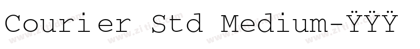 Courier Std Medium字体转换